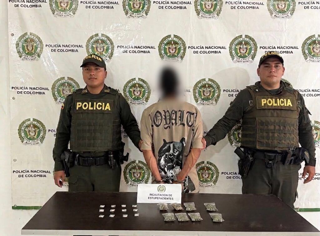 Captura por tráfico de estupefacientes en operativo policial