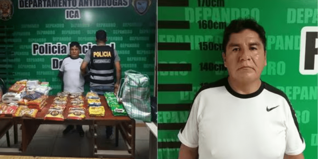 Ica: detienen a sujeto que transportaba 13 kilos de cocaína de alta pureza