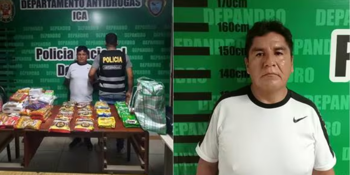 Ica: detienen a sujeto que transportaba 13 kilos de cocaína de alta pureza