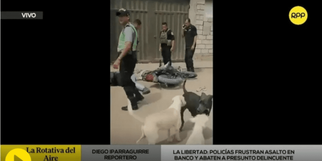 La Libertad: policías frustran asalto en Banco de la Nación y abaten a un presunto delincuente