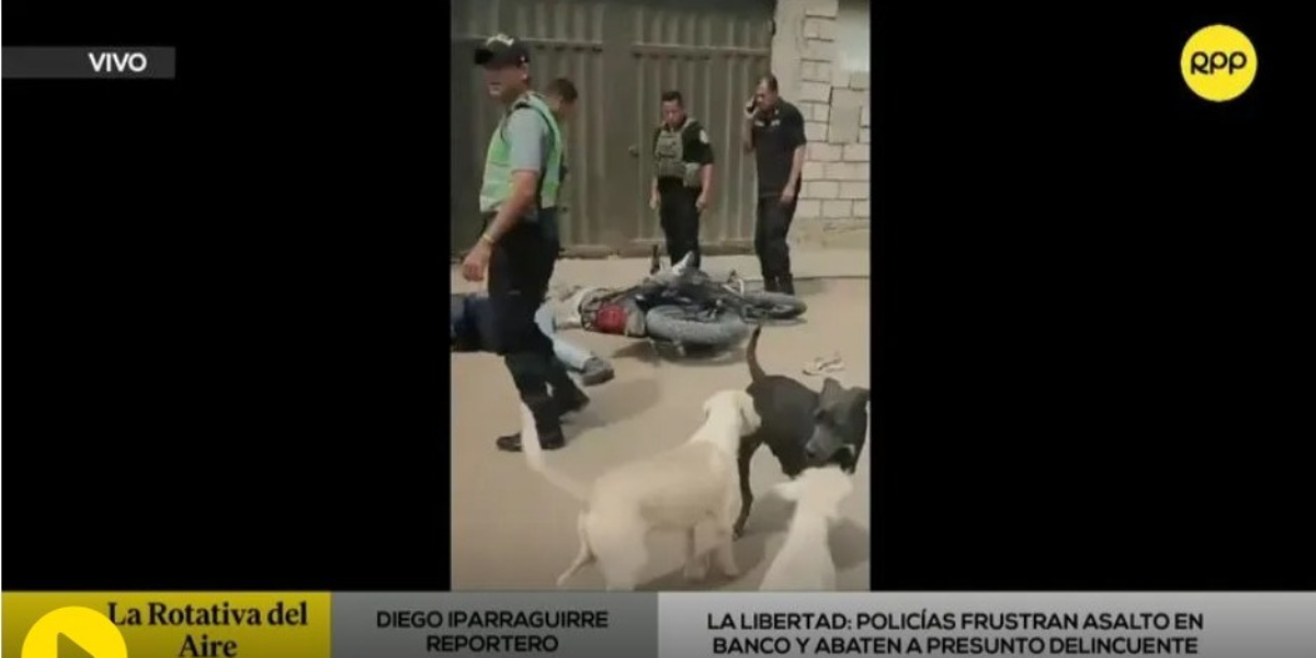 La Libertad: policías frustran asalto en Banco de la Nación y abaten a un presunto delincuente