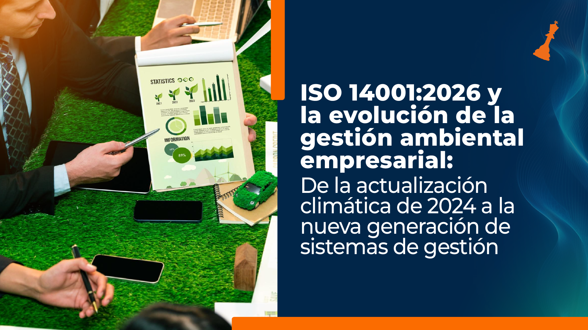 Banner sobre la ISO 14001 2026 y la evolucion de la gestion ambiental empresarial por Risk Consulting Global Group