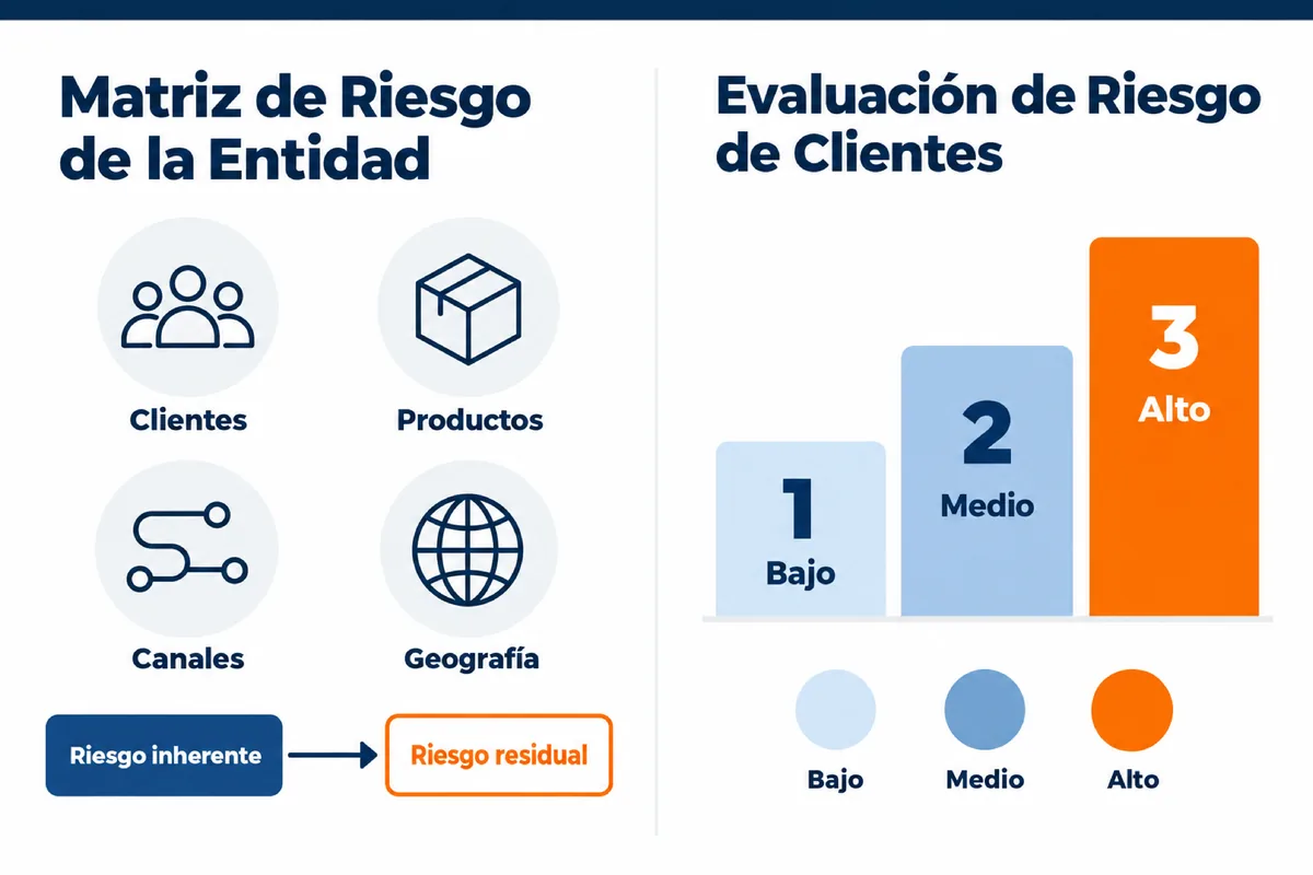 Diferencia entre matriz de riesgo de la entidad y matriz de riesgo de clientes según la Resolución S-037-2026